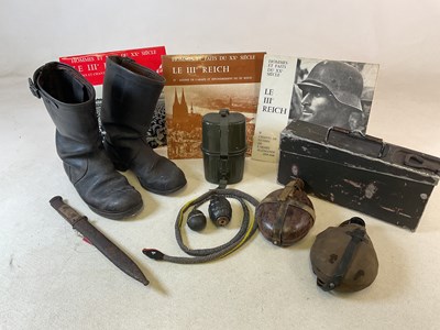 Lot 279 - WWII German equipment, to include leather...