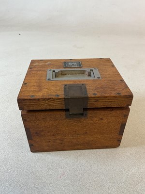 Lot 258 - A rare WWII Japanese morse key box, 14 x 20...