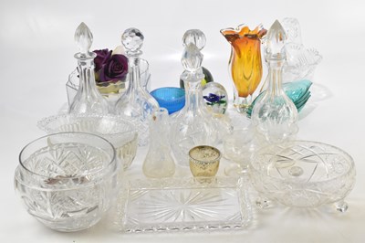 Lot 1975 - A collection of cut glass items including...