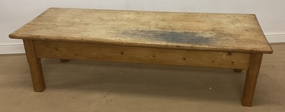 Lot 802 - A low 19th century pine coffee table, height...