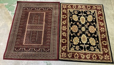 Lot 716 - A pair of machine woven Turkish Nain carpets,...