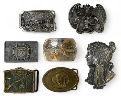 Lot 331 - SISKIYOU BUCKLE CO INC; a pewter belt buckle, '...