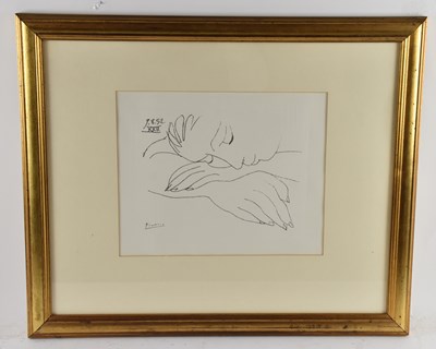 Lot 285 - PABLO PICASSO (1881-1973); a print, 'Sleeping...
