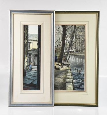 Lot 599 - GEOFF WATERWORTH; two watercolours, ‘Shortcut...