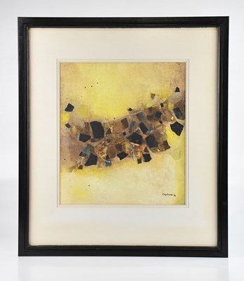 Lot 587 - DAVID HAZELWOOD; mixed media, abstract study,...