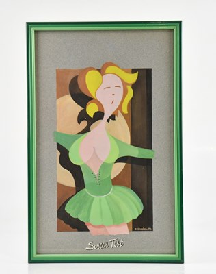 Lot 612 - D STEEDEN; acrylic on paper, ‘Screen Test’,...