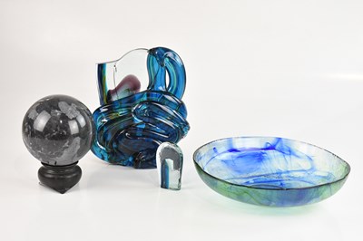 Lot 1982 - MDINA; a coloured glass sculpture, height 27cm,...