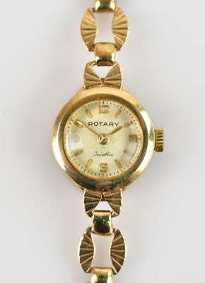 Lot 517 - ROTARY; a ladies 9ct gold cased wristwatch,...