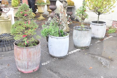 Lot 331 - Four vintage galvanised dolly tubs (4)