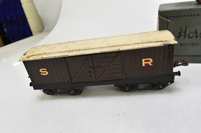 Lot 282 - HORNBY; a clockwork tin plate O gauge locomotive