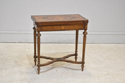 Lot 145 - A reproduction inlaid  French style fold-over...