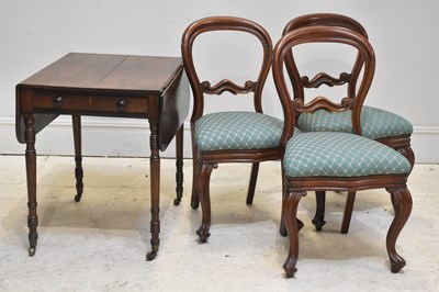 Lot 305 - A Victorian mahogany drop-leaf Pembroke table,...