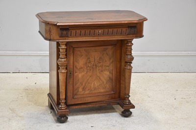 Lot 232 - A late 19th century walnut console cabinet,...
