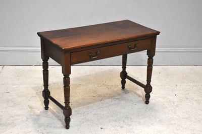 Lot 274 - An Edwardian mahogany side table with single...