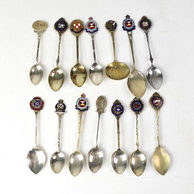 Lot 236 - Fourteen shipping line collectors' spoons, WWI...