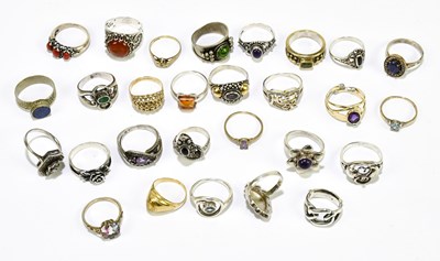 Lot 1179 - A 9ct gold ring, with textured top, weight 3g,...