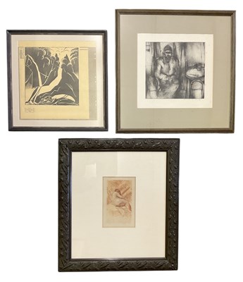 Lot 247 - JOHAN POLET; woodcut, 31.5 x 31.5cm, framed...