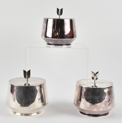 Lot 1145 - PAMPALONI; a set of three modern 925 silver...