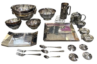 Lot 1113 - A large quantity of assorted modern silver...