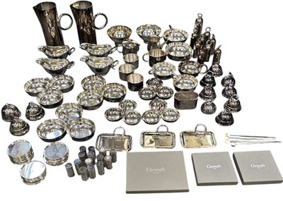 Lot 1108 - CHRISTOFLE; a quantity of assorted silver...