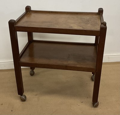 Lot 737 - WORKSHOP OF 'MOUSEMAN' THOMPSON; a two tiered...