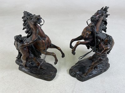 Lot 388 - A pair of late 19th century heavy bronzed...