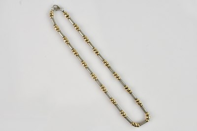 Lot 2215 - A sterling silver and yellow metal modernist...