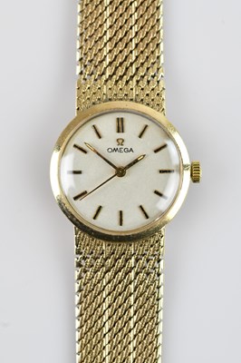 Lot 489 - OMEGA; a lady's 9ct gold cased wristwatch, the...