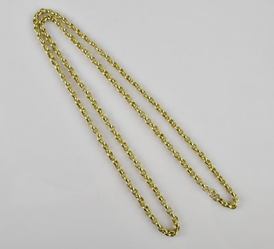 Lot 2002 - An 18ct yellow gold heavy gauge hoop link...