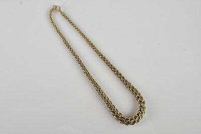 Lot 2010 - A 9ct yellow gold foxtail necklace, length...