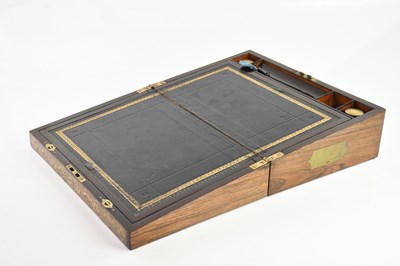 Lot 1038 - A good 19th century brass inlaid rosewood...