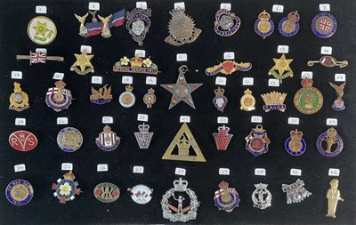Lot 246 - SWEETHEART BADGES; a group of forty-two badges...
