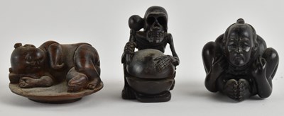 Lot 1079 - Three late 19th/early 20th century Japanese...