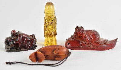 Lot 1081 - Four late 19th/early 20th century Japanese...