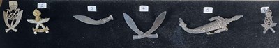Lot 314 - SWEETHEART BADGES; six relating to the Gurkhas,...