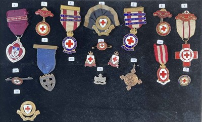Lot 315 - SWEETHEART BADGES; a group of sixteen badges...