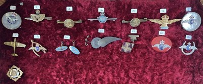 Lot 290 - SWEETHEART BADGES, RAF & RELATED; a group of...