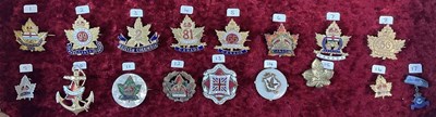 Lot 291 - SWEETHEART BADGES, CANADIAN RELATED; a group...