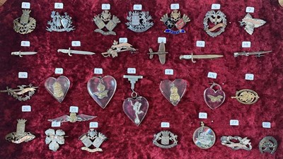 Lot 241 - SWEETHEART BADGES; a group of twenty-eight...