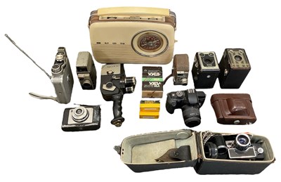 Lot 332 - A vintage Bush radio, width 33cm, height 26cm,...