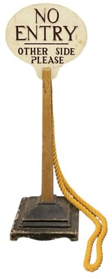 Lot 298 - A mid 20th century painted wooden no entry...