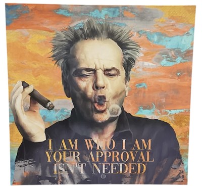 Lot 280 - A modern print on canvas, 'Jack Nicholson,...