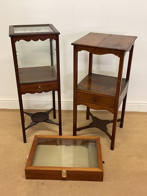Lot 845 - A 19th century mahogany square display cabinet...