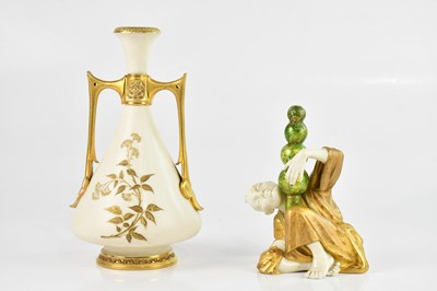 Lot 1911 - ROYAL WORCESTER; a blush ivory figure of a...