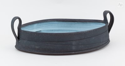 Lot 448 - KEVIN DE CHOISY (1954-2020); an oval stoneware...