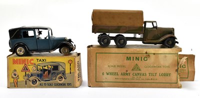 Lot 280 - MINIC; a clockwork vehicle taxi