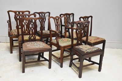 Lot 192 - A set of eight George III style mahogany...