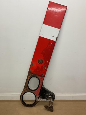 Lot 369 - BRITISH RAILWAYS (BR); an enamel semaphore...