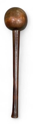 Lot 600 - A South Seas carved wooden knobkerrie, overall...