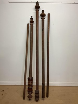 Lot 749 - A collection of Georgian mahogany curtain...